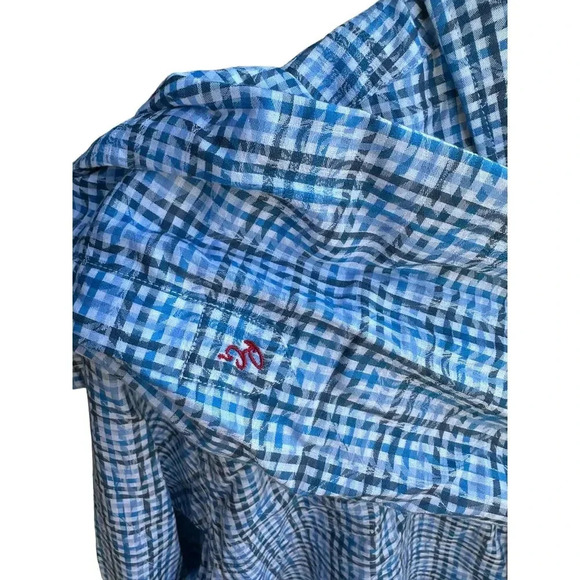 Robert Graham Men's Blue Plaid Pattern Long Sleeves Button Down Shirt Size XL - Picture 3 of 8